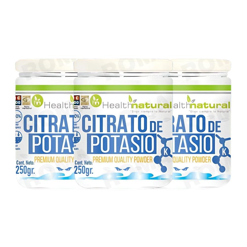 PACK 3 CITRATO DE POTASIO PREMIUM HEALTHNATURAL 750GR