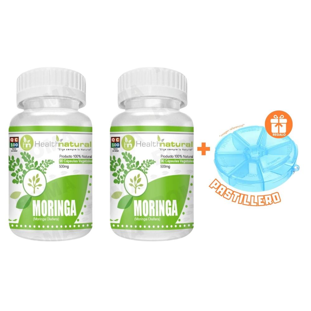 PACK 2 MORINGA HEALTHNATURAL 1000MG + REGALO PASTILLERO