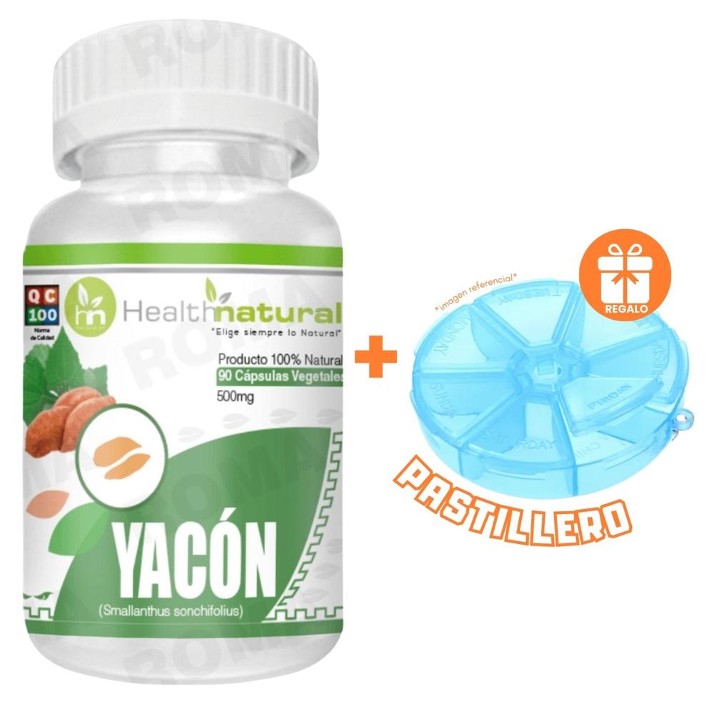 YACÓN HEALTHNATURAL 500MG + REGALO PASTILLERO