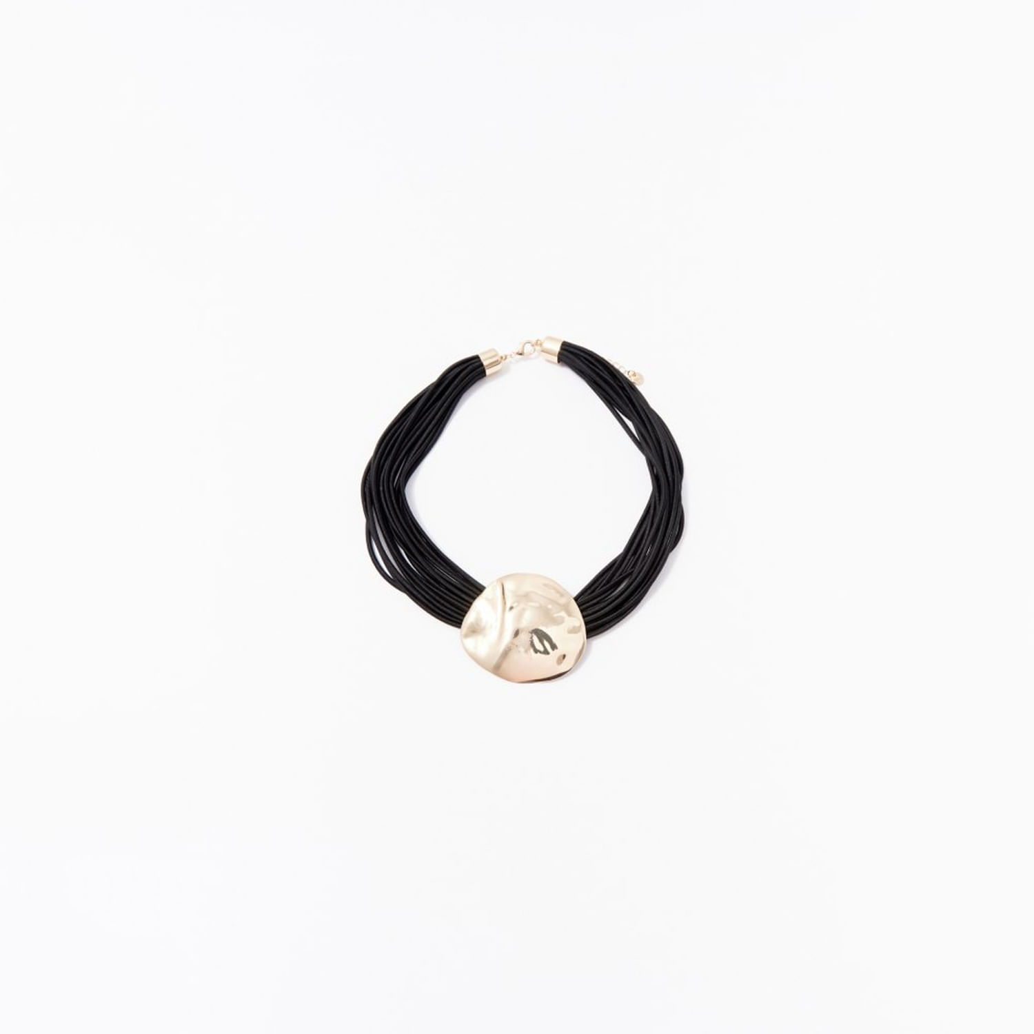Collar Mujer Sfera Choker Piezas Verdes Indian Jew Mx Negro