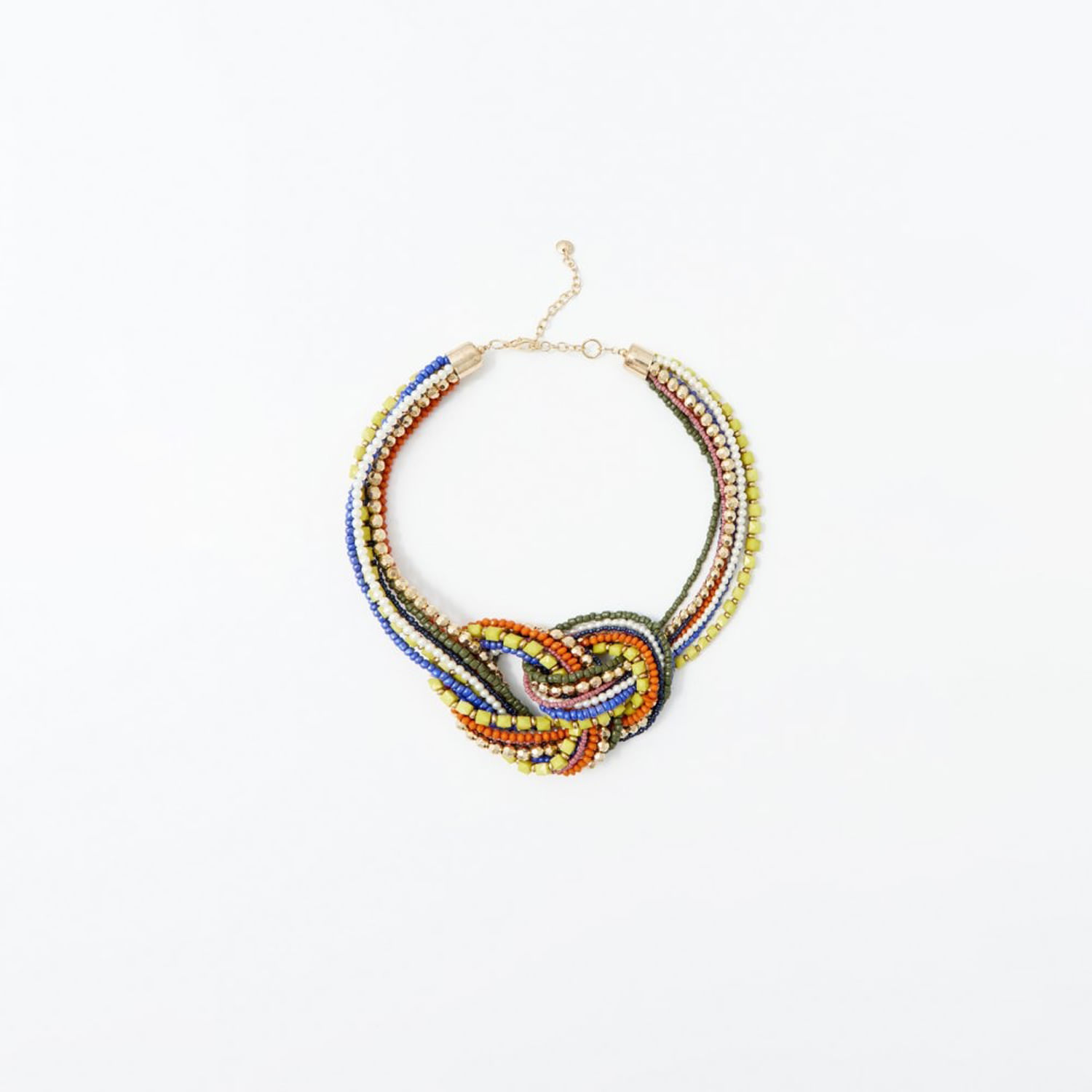Collar Mujer Sfera Choker Nudo Beads Multicolor