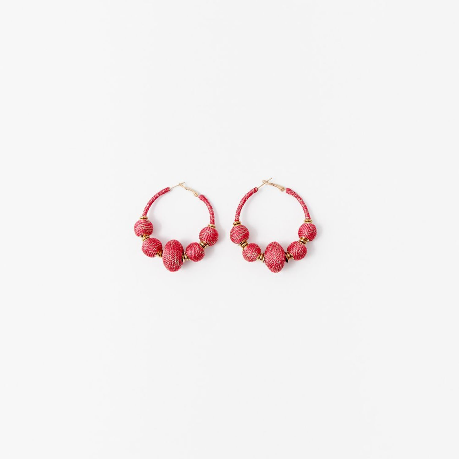 Pendiente Mujer Sfera Tear Stones Cuelga Rosa