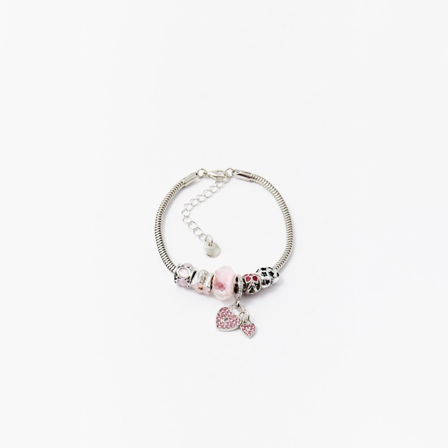 Pulsera Mujer Sfera Colgantes Variados Rosa