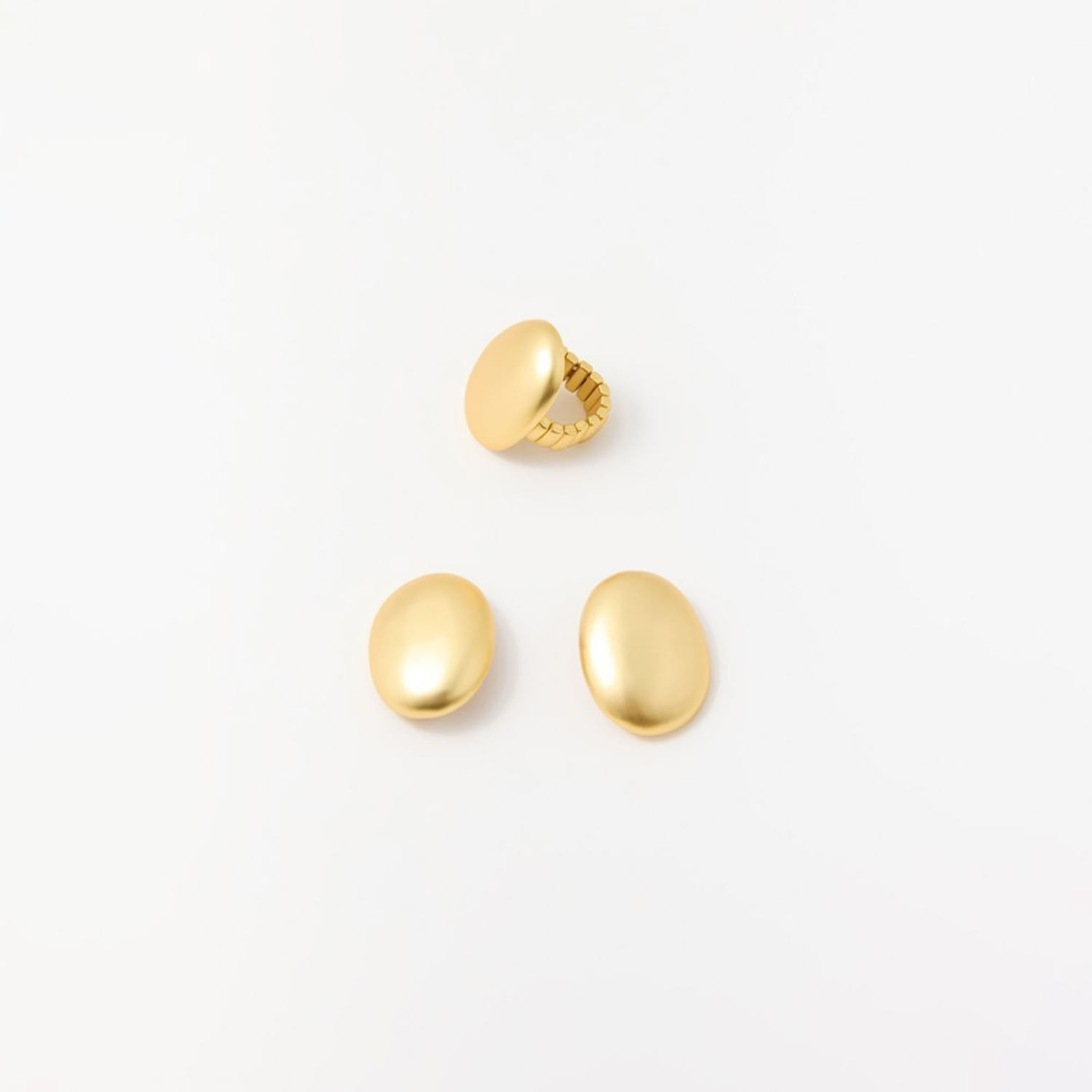 Conjunto Mujer Sfera Pendientes Metal Oro