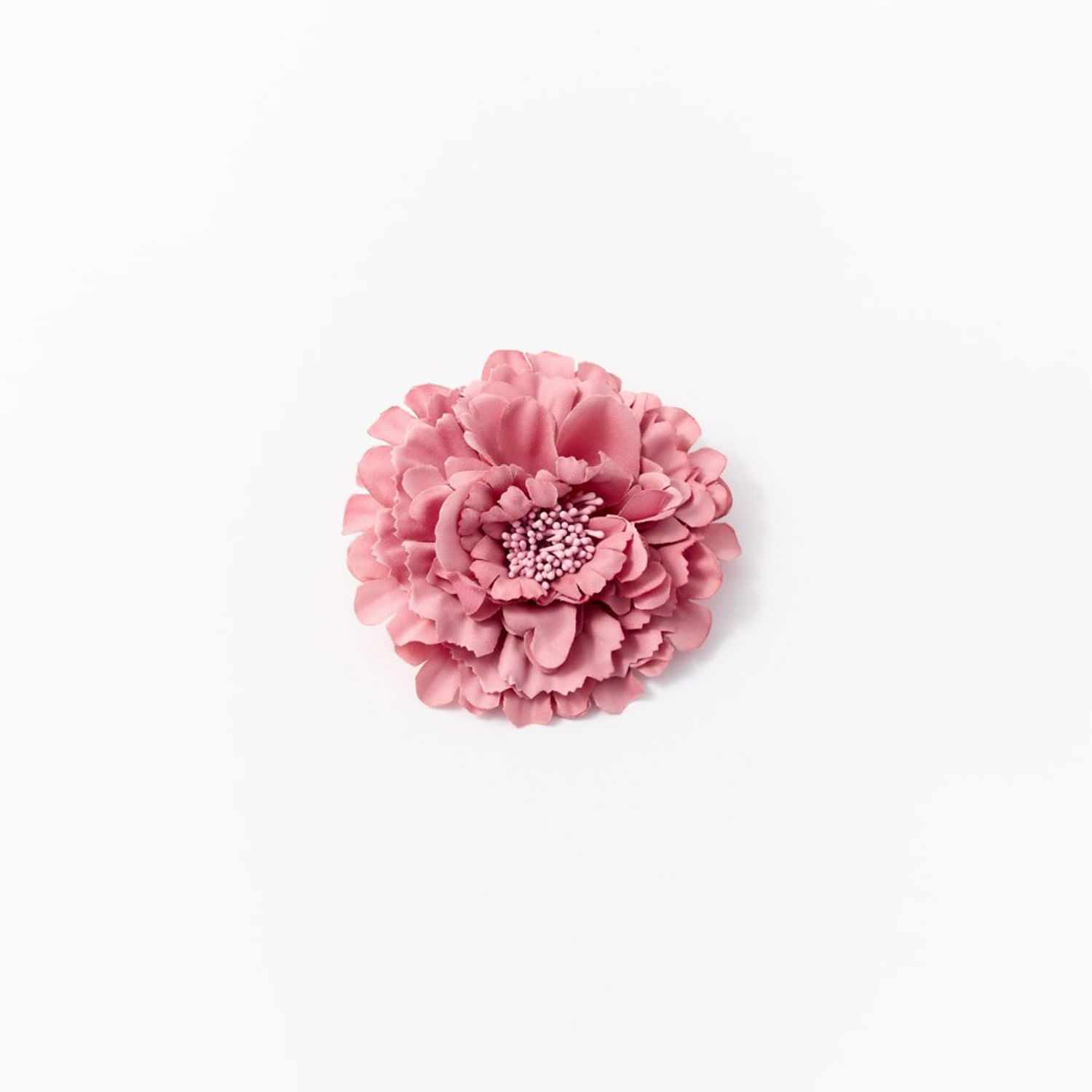 Broche Mujer Sfera Flor Textil Rosa