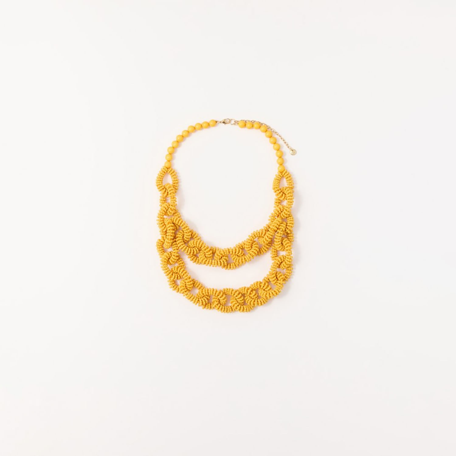 Collar Mujer Sfera Babero Trozo Cord Amarillo