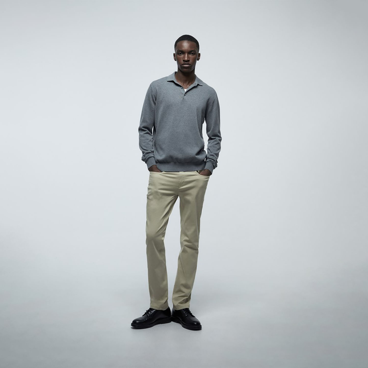 Pantalón Hombre Sfera Cinco Bolsillos Crema