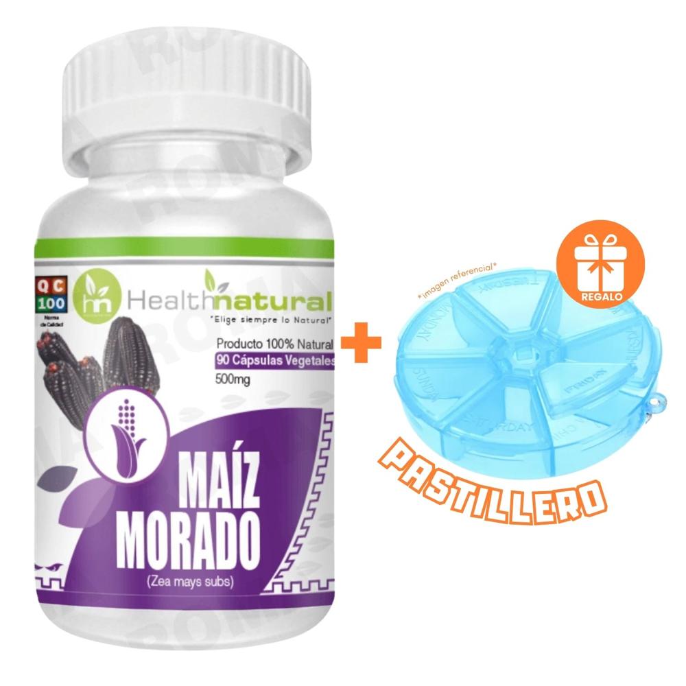 MAIZ MORADO HEALTHNATURAL 500MG + REGALO PASTILLERO