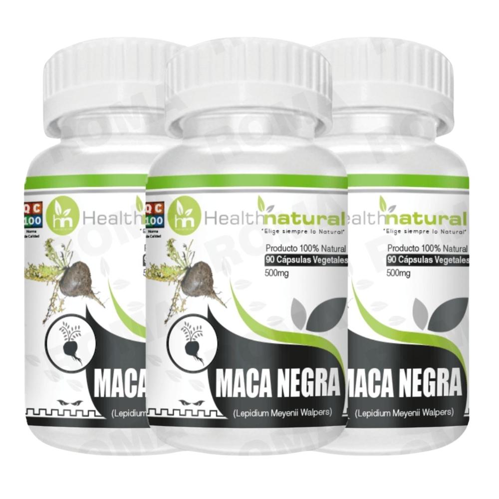 PACK 3 MACA NEGRA HEALTHNATURAL 1500MG