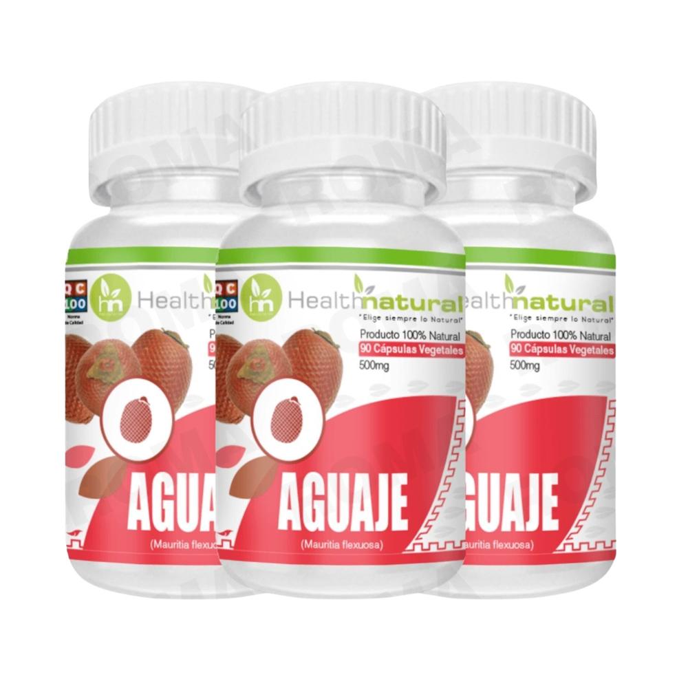 PACK 3 AGUAJE HEALTHNATURAL 1500MG
