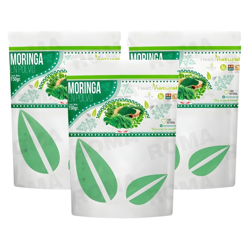 PACK 3 MORINGA EN POLVO 150G HEALTHNATURAL