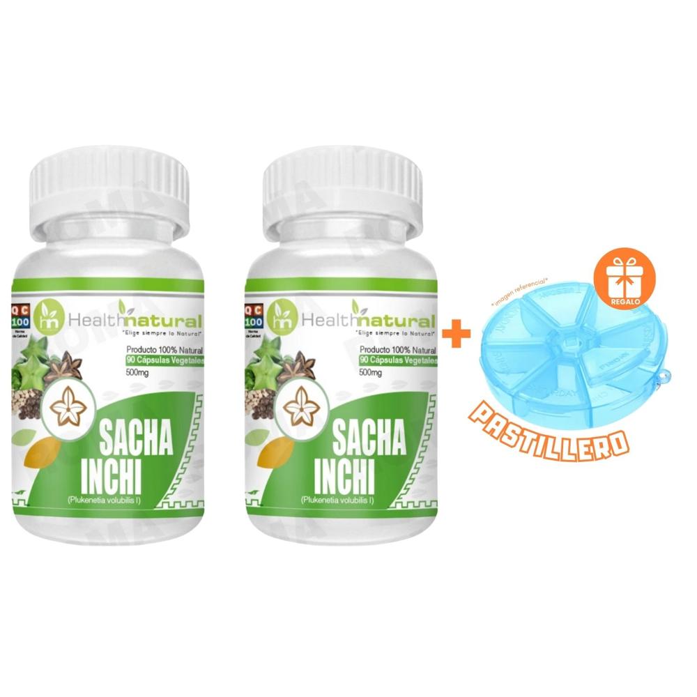 PACK 2 SACHA INCHI HEALTHNATURAL 1000MG + REGALO PASTILLERO