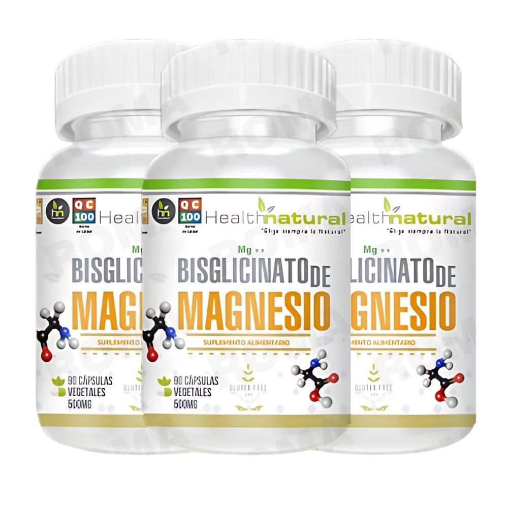 PACK 3 BISGLICINATO DE MAGNESIO HEALTHNATURAL 1500MG