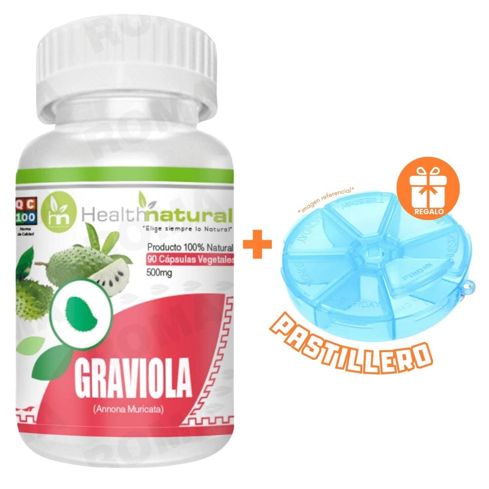 GRAVIOLA HEALTHNATURAL 500MG + REGALO PASTILLERO