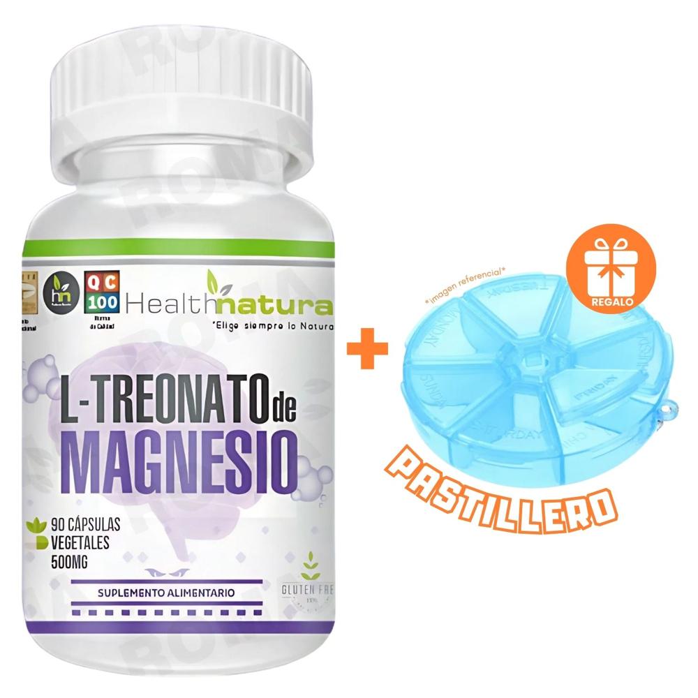 L-TREONATO DE MAGNESIO HEALTHNATURAL 500MG + REGALO PASTILLERO