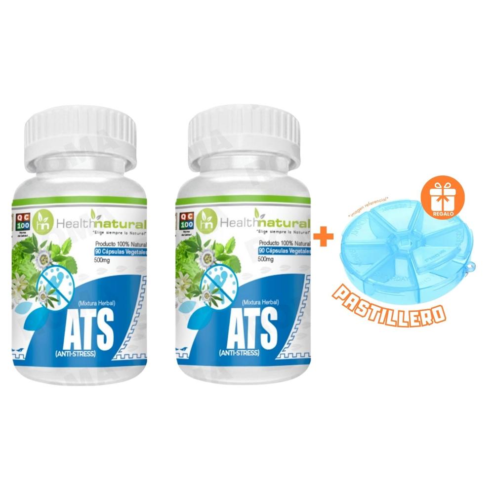 PACK 2 ANTI-STRES (ATS) HEALTHNATURAL 1000MG + REGALO PASTILLERO