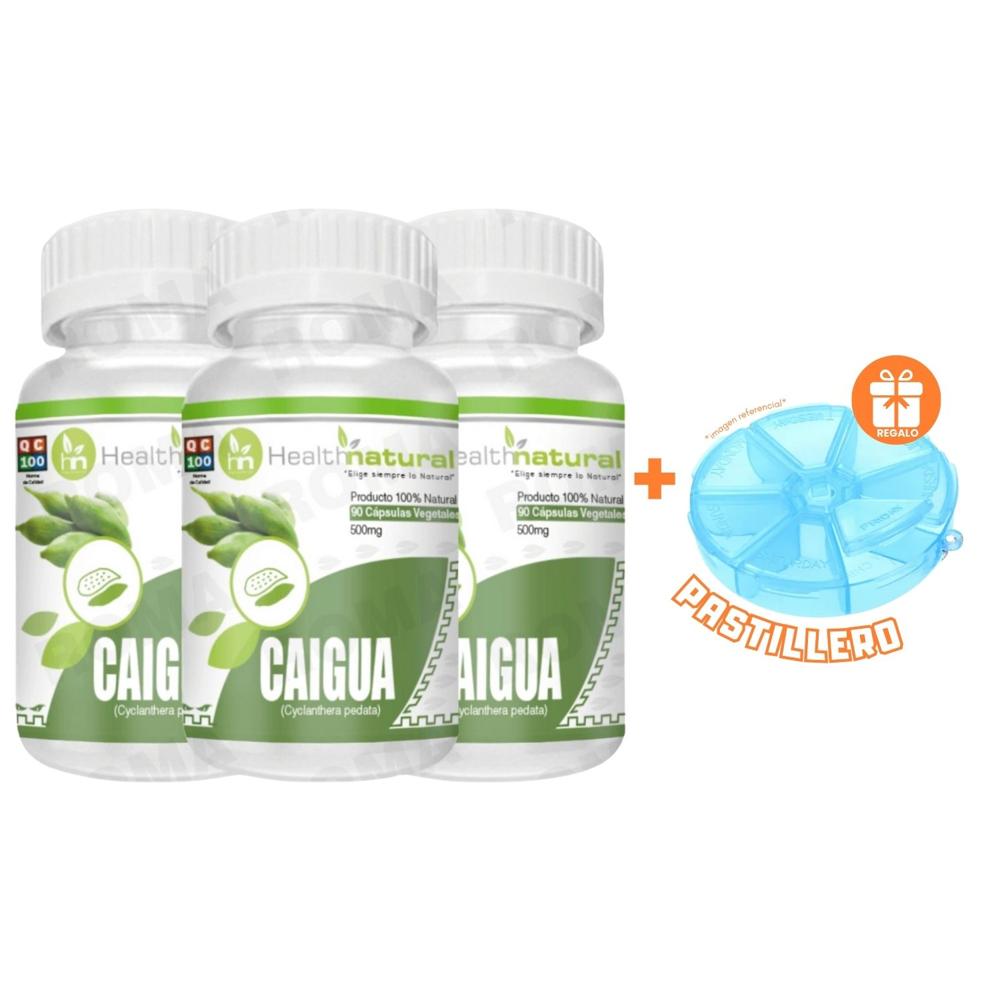 PACK 3 CAIGUA HEALTHNATURAL 1500MG + REGALO PASTILLERO