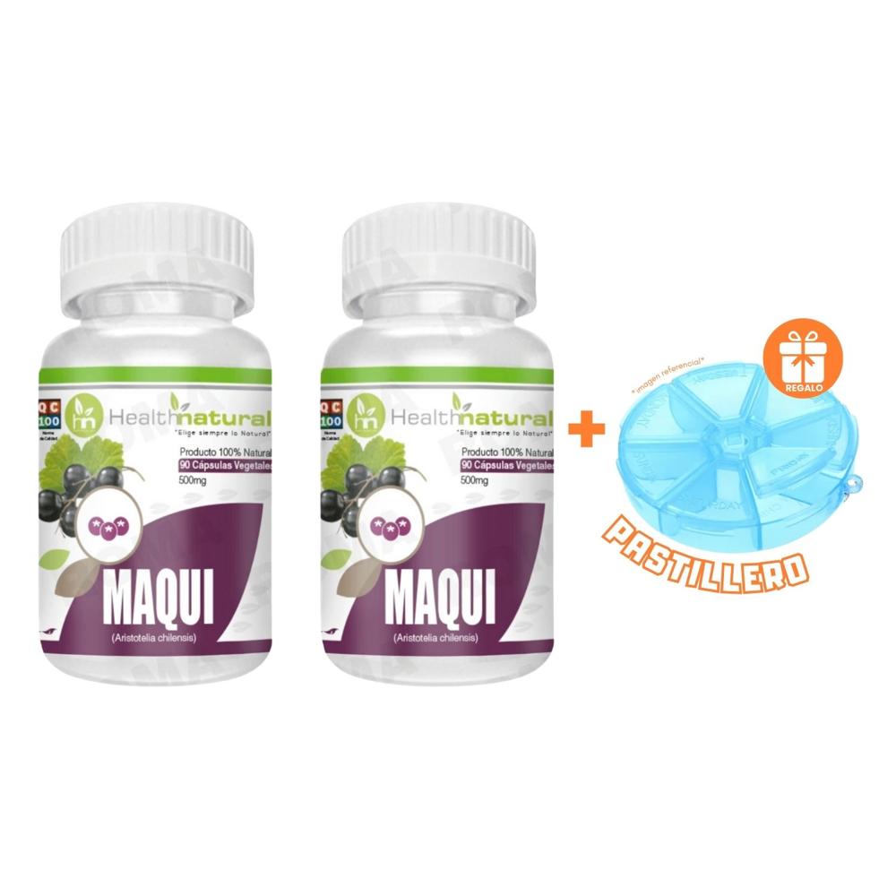 PACK 2 MAQUI HEALTHNATURAL 1000MG + REGALO PASTILLERO