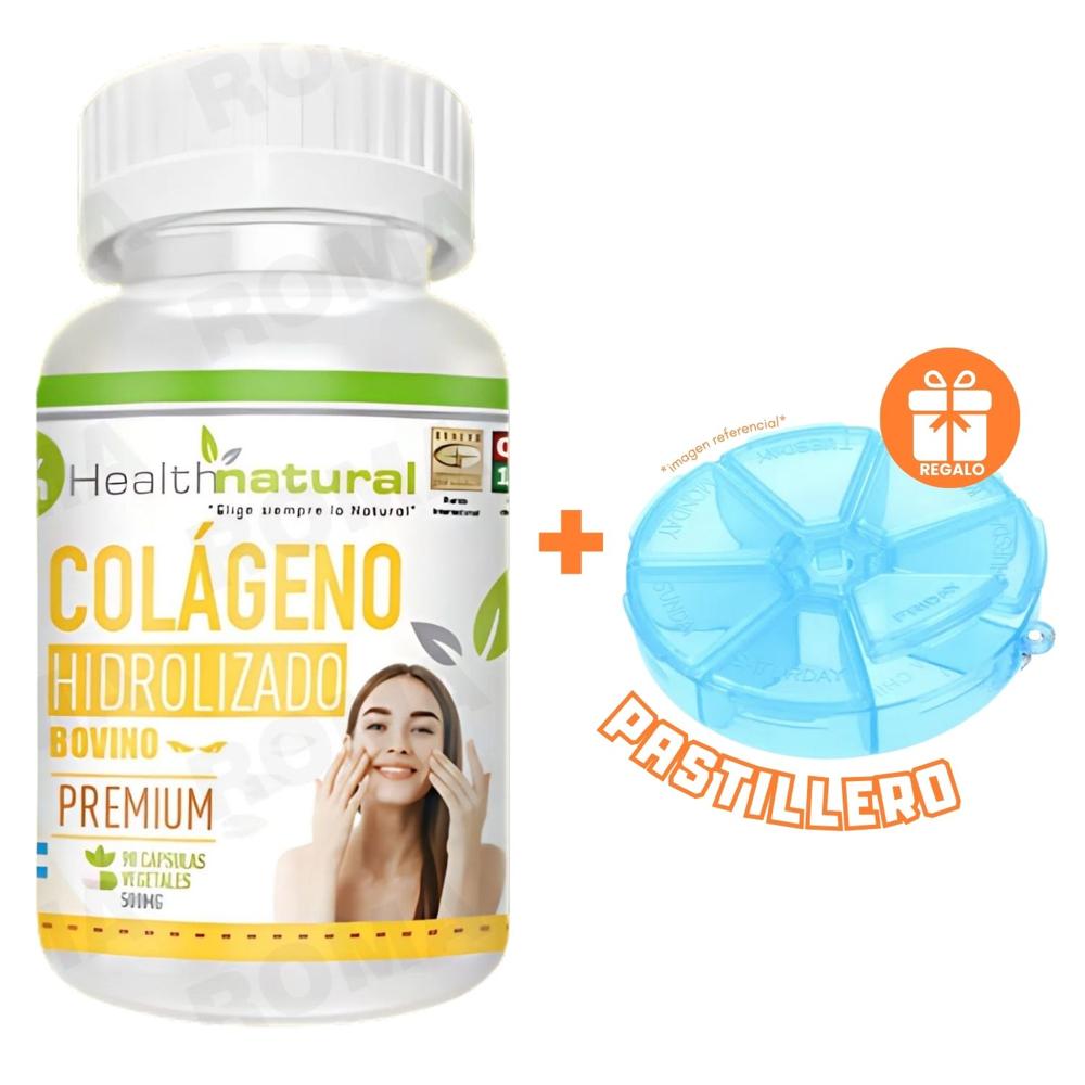 COLÁGENO HIDROLIZADO HEALTHNATURAL 500MG + REGALO PASTILLERO