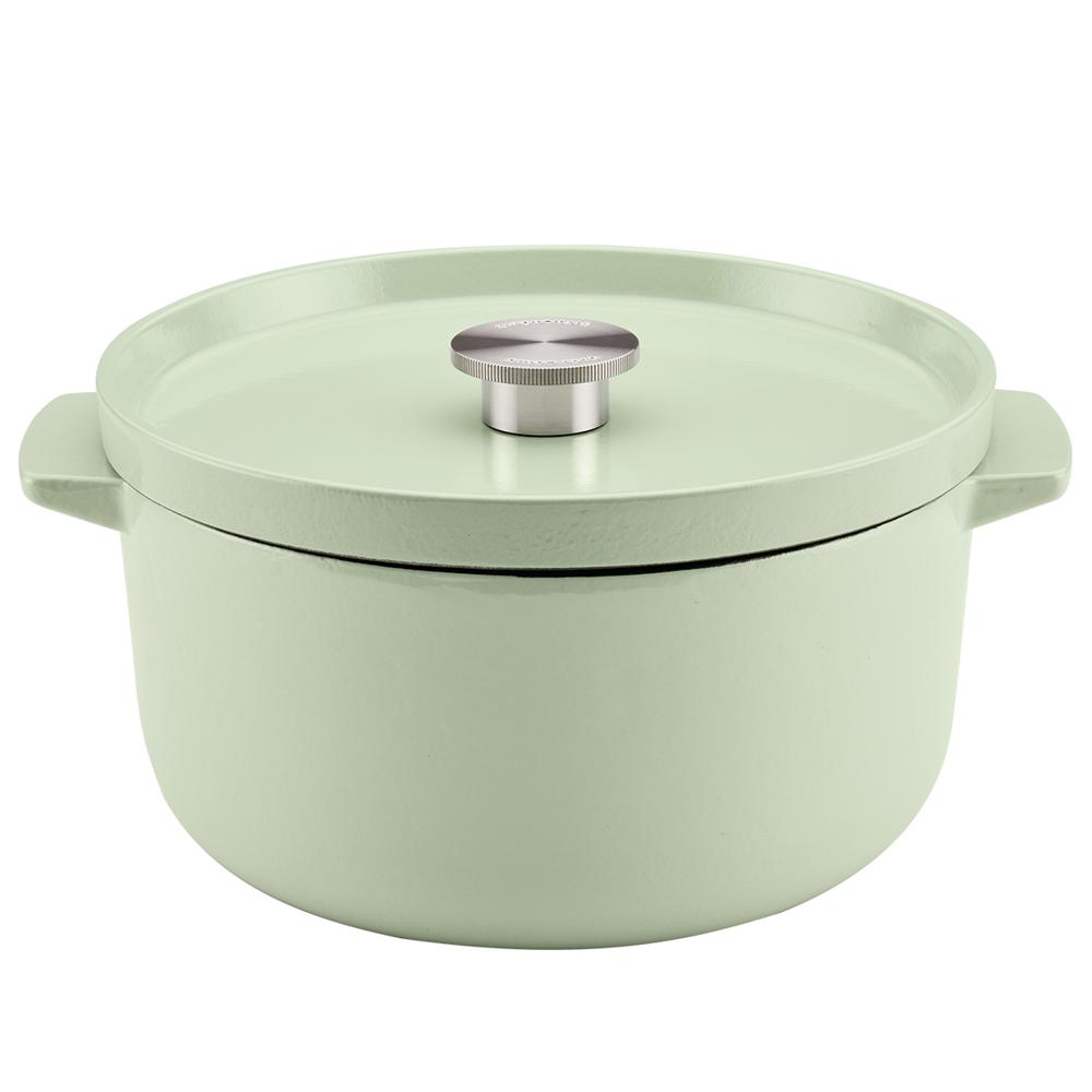 Olla tipo horno holandés KitchenAid con tapa en hierro fundido 57L Pistachio