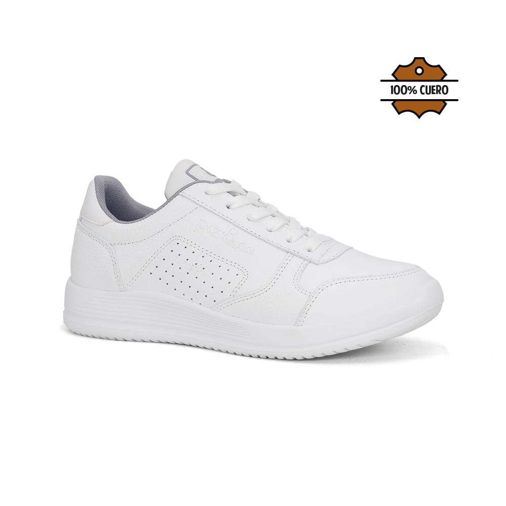 Zapatillas Escolares Cuero CE26Q1-2508 Blanco 36