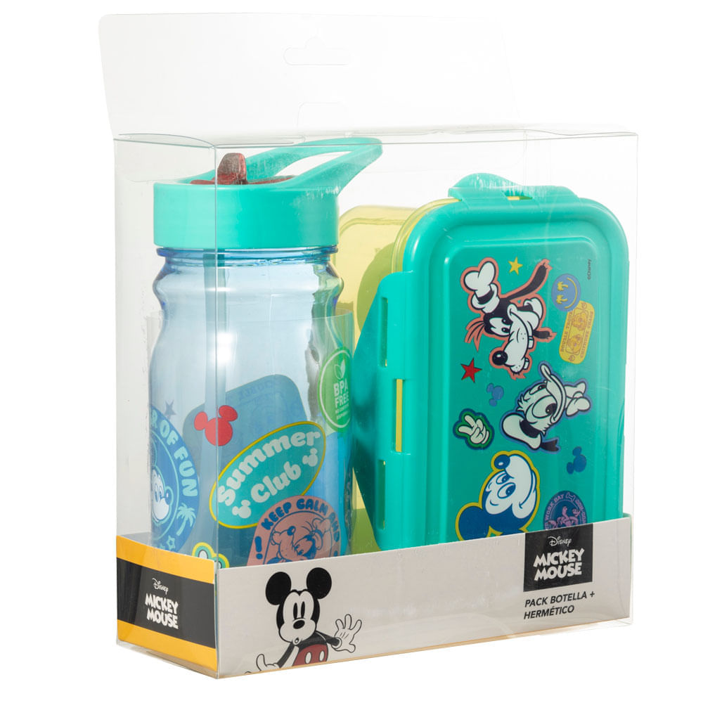 Set MICKEY Botella + Táper Hermético 2un Set MICKEY Botella + Táper Hermético 2un
