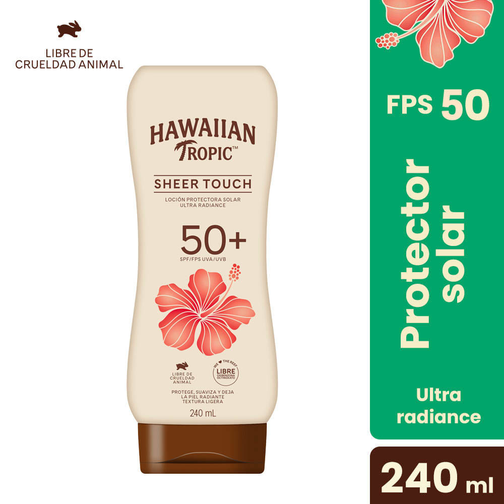 Protector Solar Facial HAWAIIAN TROPIC Sheer FPS50+ Frasco 240ml Protector Solar Facial HAWAIIAN TROPIC Sheer FPS50+ Frasco 240ml