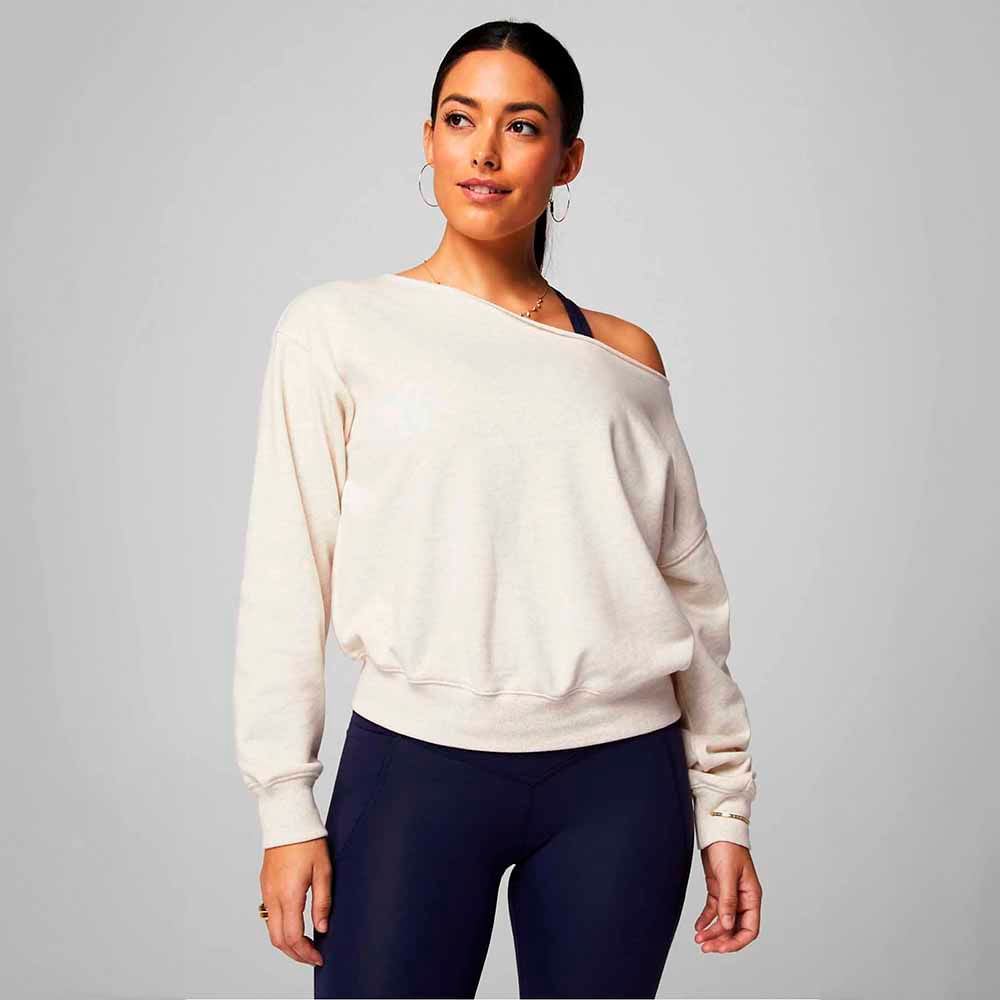 Polera Deportiva Fabletics Mujer Off Shoulder Sweatshirt