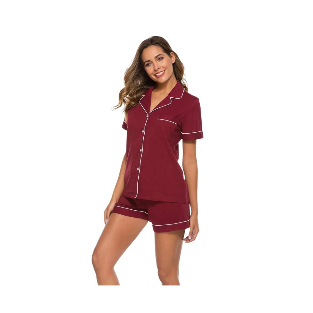 PIJAMA CAMISERO DAMA NEGRO