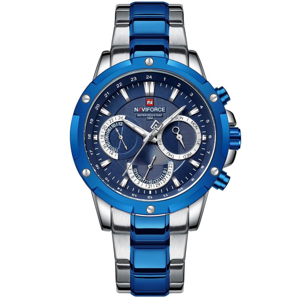 RELOJ PARA HOMBRE MARCA NF9196 AZUL