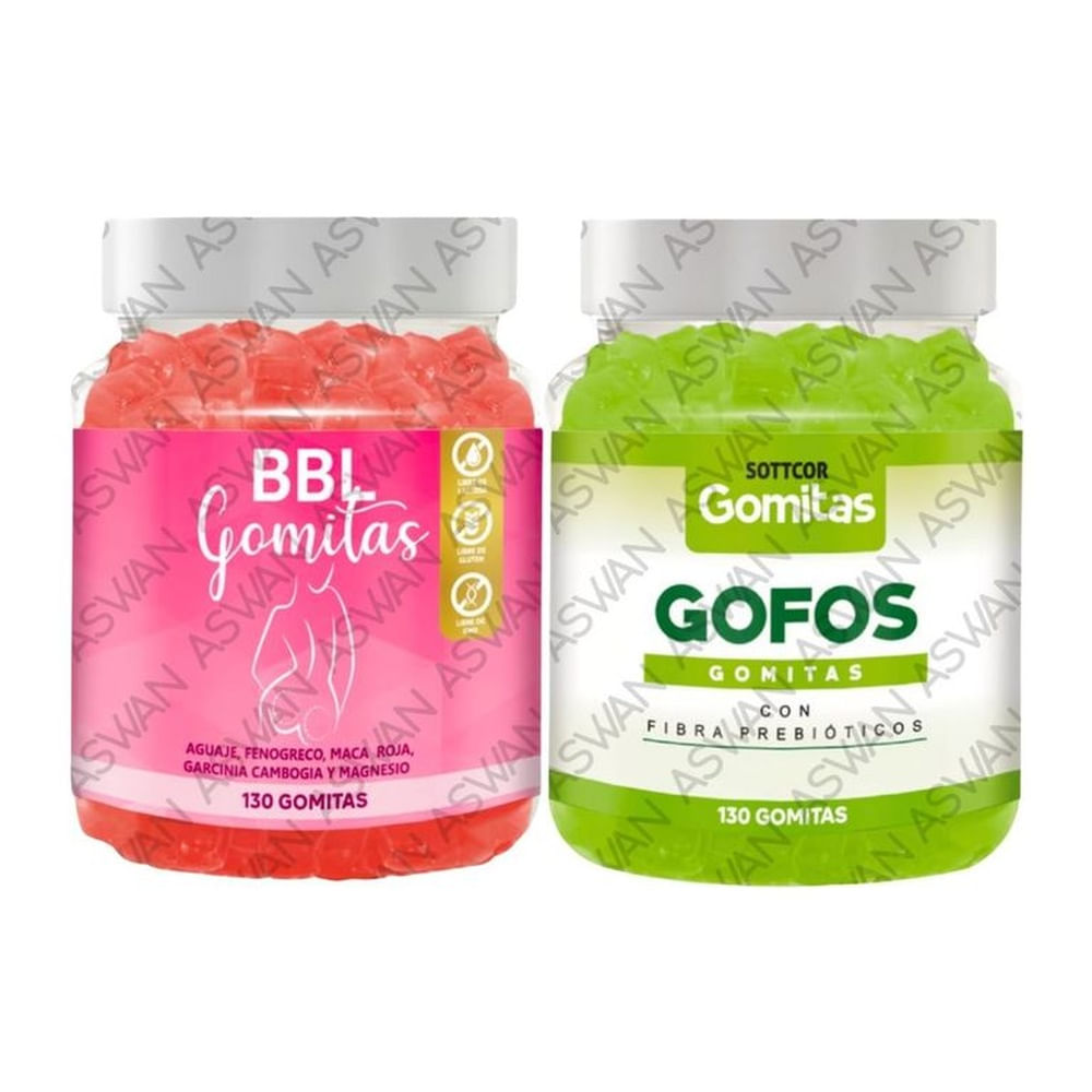 PACK ADULTO DE AGUAJE & GOFOS 130 GOMITAS - SOTTCOR