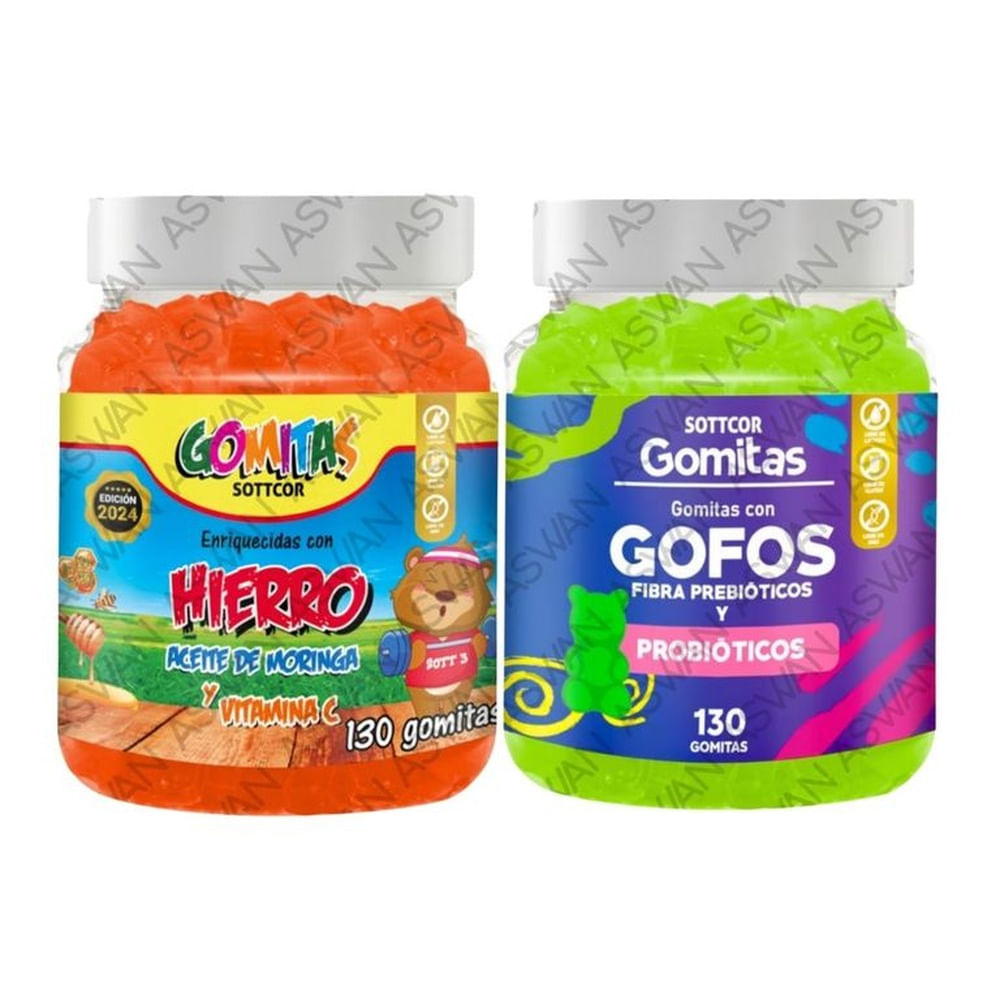 PACK NIÑOS DE HIERRO & GOFOS 130 GOMITAS - SOTTCOR
