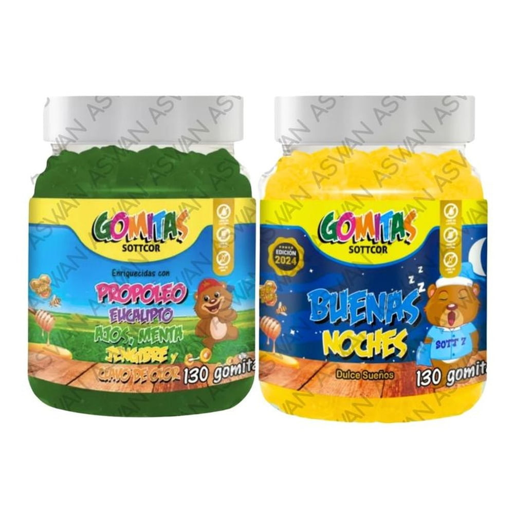 PACK NIÑOS DE PROPOLEO & BUENAS NOCHES 130 GOMITAS - SOTTCOR