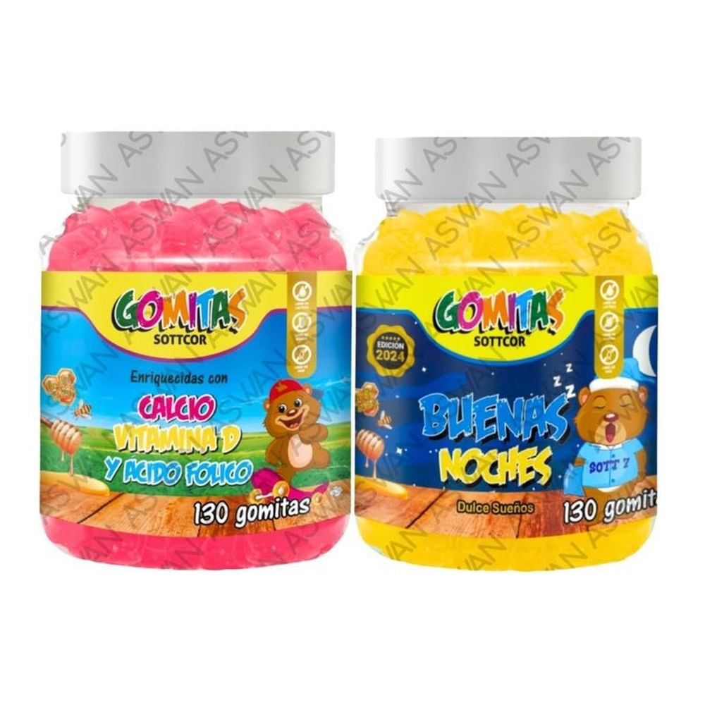 PACK NIÑOS DE CALCIO & BUENAS NOCHES 130 GOMITAS - SOTTCOR