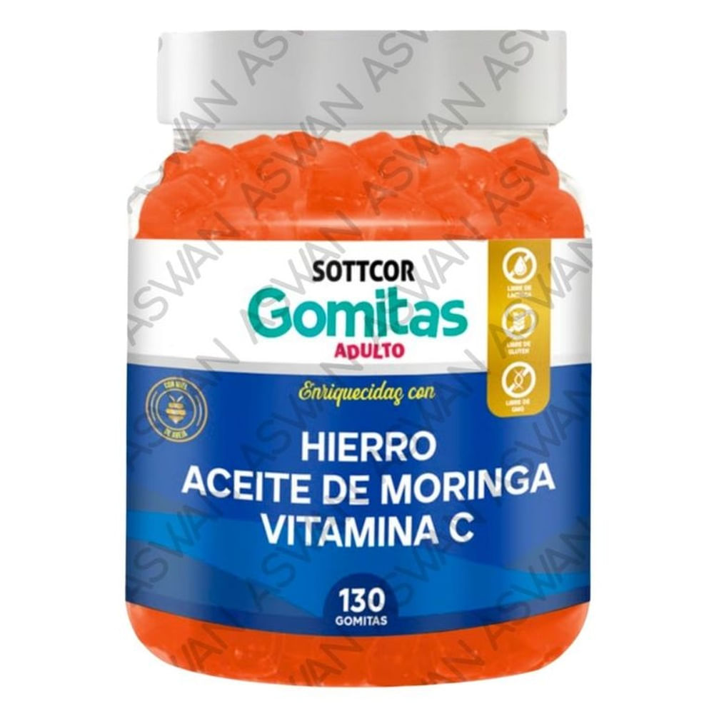 GOMITAS DE HIERRO PARA ADULTOS 130 UNIDADES SOTTCOR 100GR