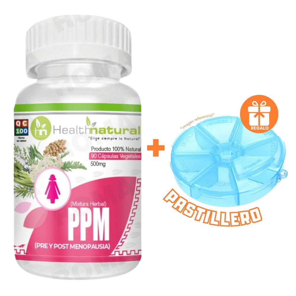 PPM(PRE Y POST MENOPAUSIA) HEALTHNATURAL 500MG + REGALO PASTILLERO