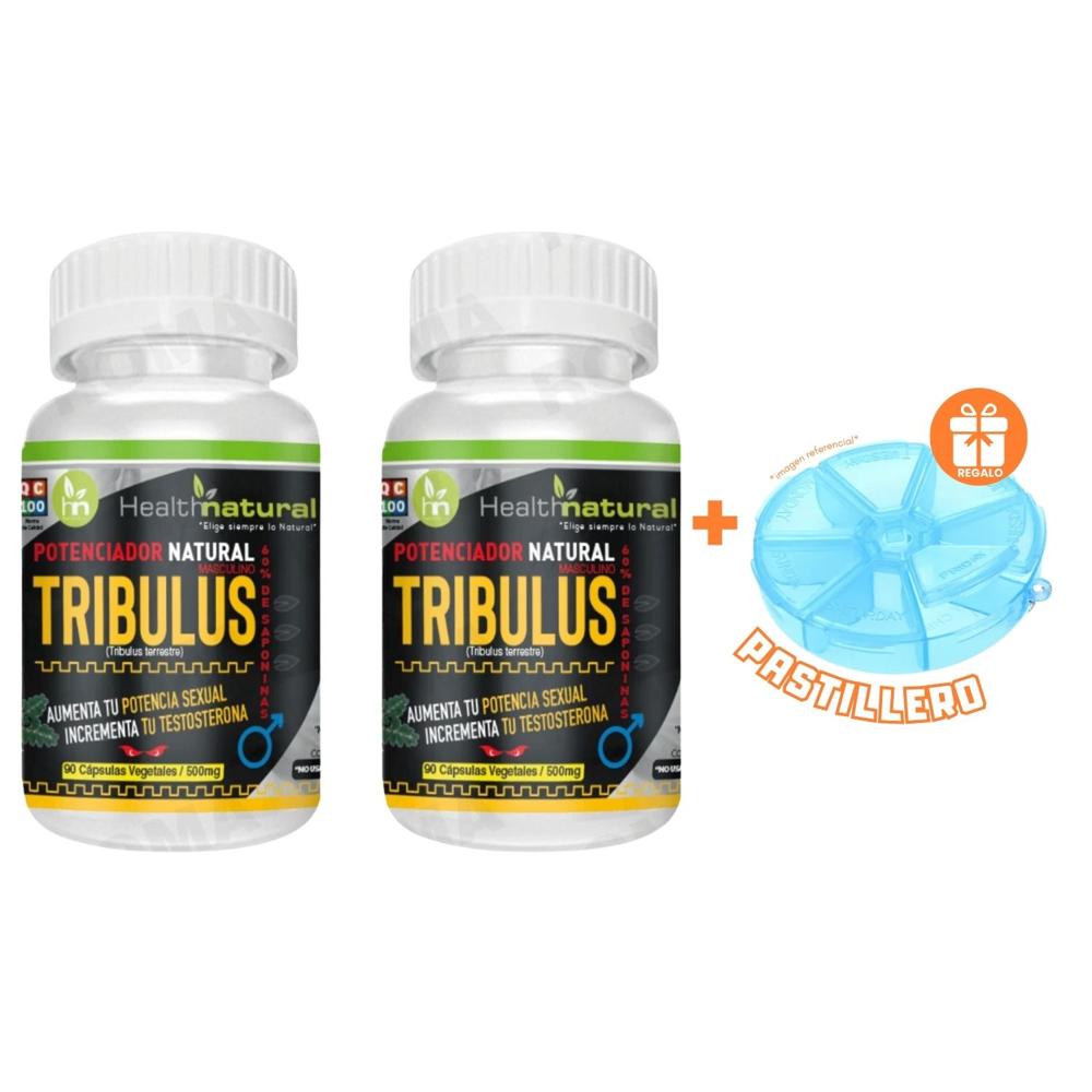 PACK 2 TRIBULUS TERRESTRE HEALTHNATURAL 1000MG + REGALO PASTILLERO
