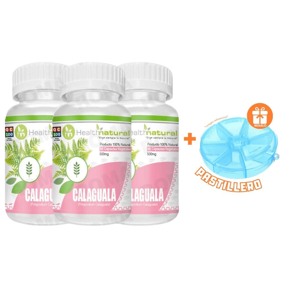 PACK 3 CALAGUALA HEALTHNATURAL 1500MG + REGALO PASTILLERO