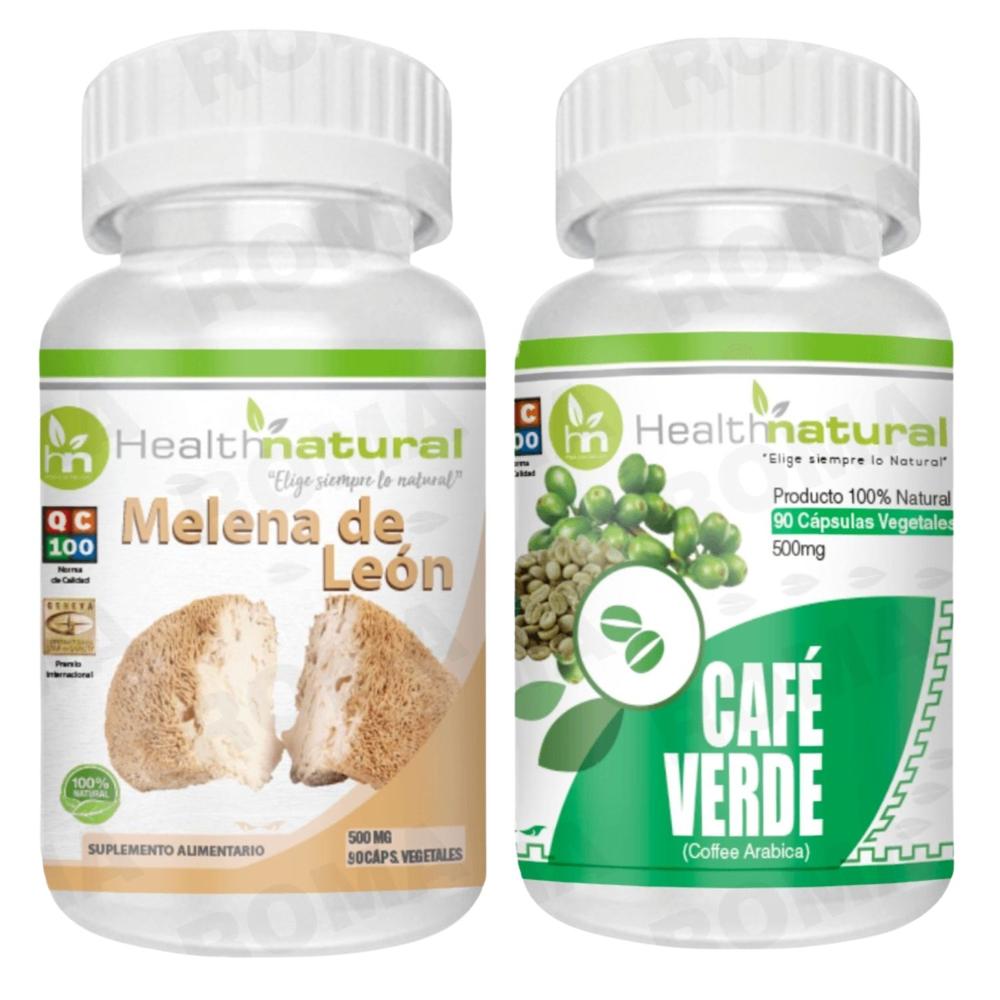 MELENA DE LEÓN HEALTHNATURAL 500MG + CAFÉ VERDE HEALTHNATURAL 500MG