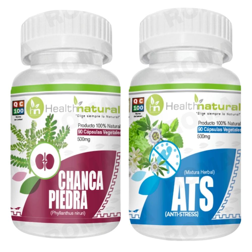 CHANCA PIEDRA HEALTHNATURAL 500MG + ATS(ANTI-STRES)HEALTHNATURAL 500MG