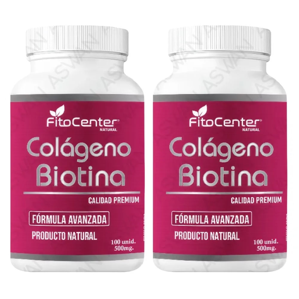 Pack de 2 Colágeno Biotina Formula Avanzada 100 unidades 500mg