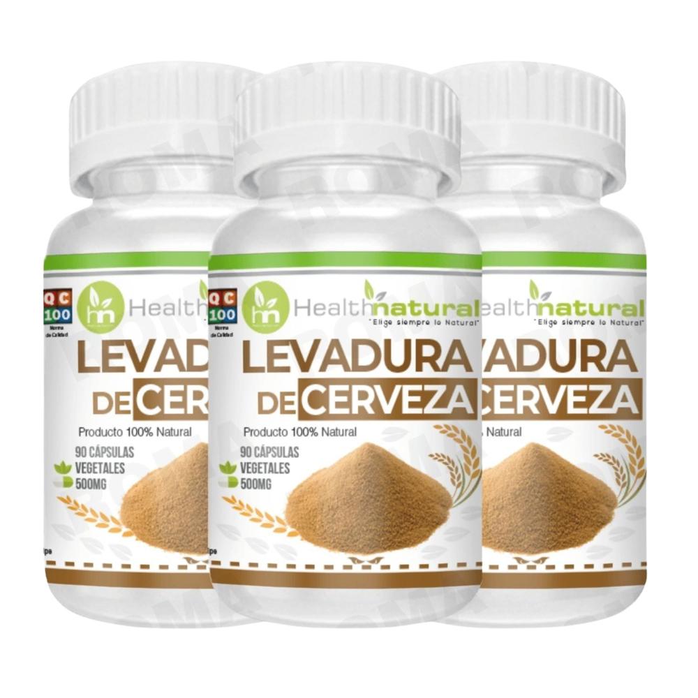 PACK 3 LEVADURA DE CERVEZA HEALTHNATURAL 1500MG
