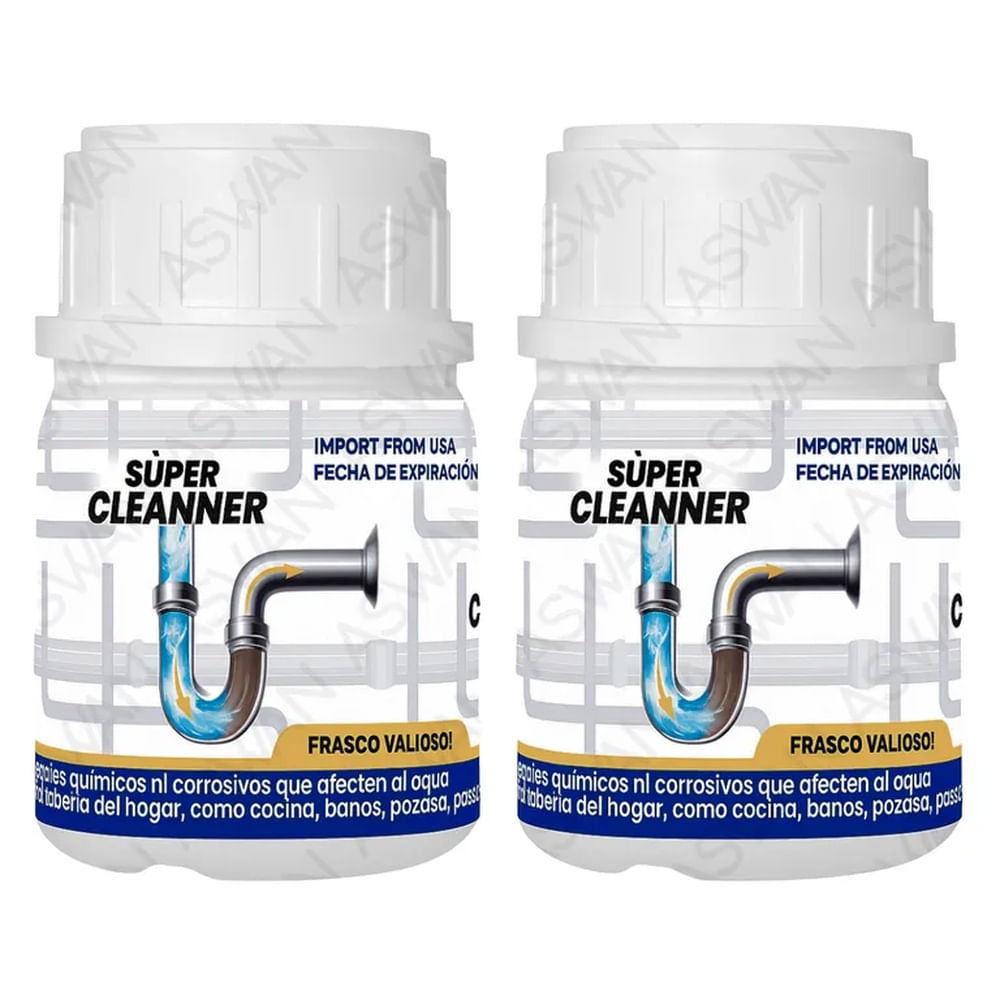 2 UNIDADES DE DESATORADOR DE TUBERIAS EN POLVO - SUPER CLEANNER