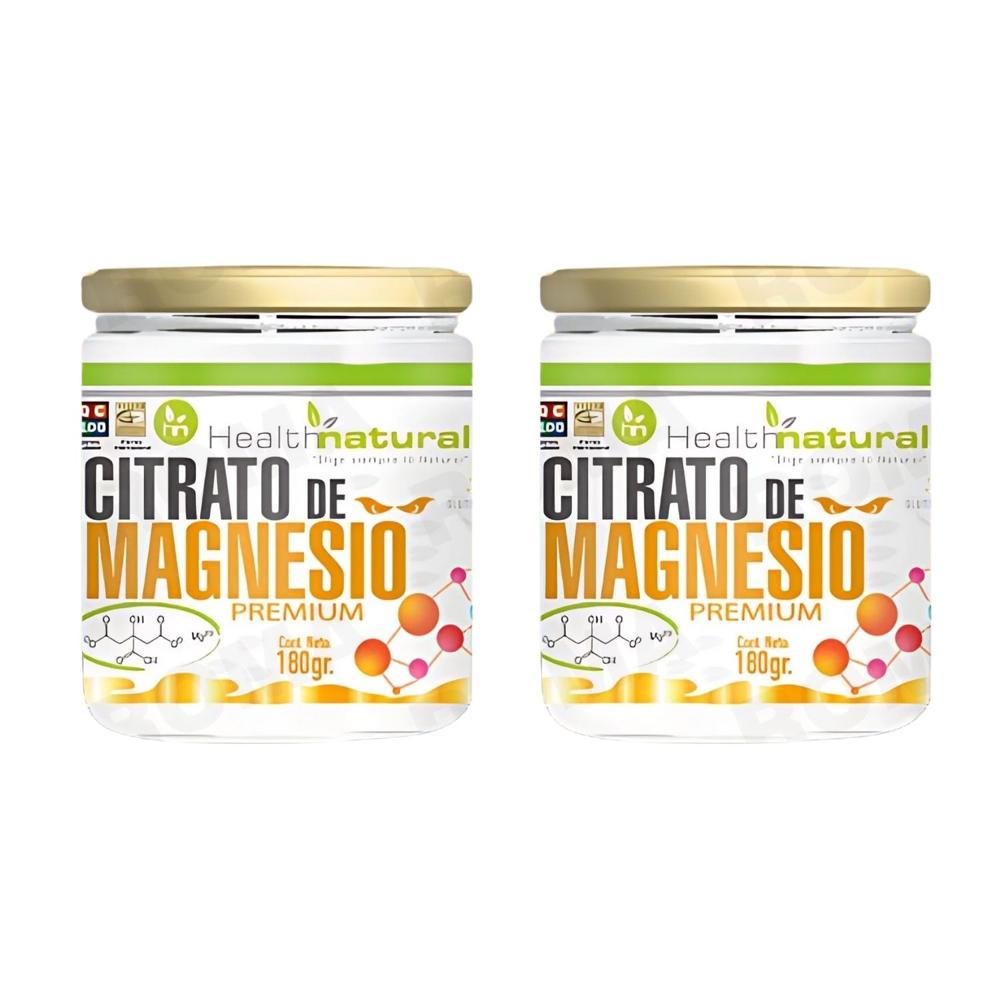 PACK 2 CITRATO DE MAGNESIO PREMIUM HEALTHNATURAL 360GR