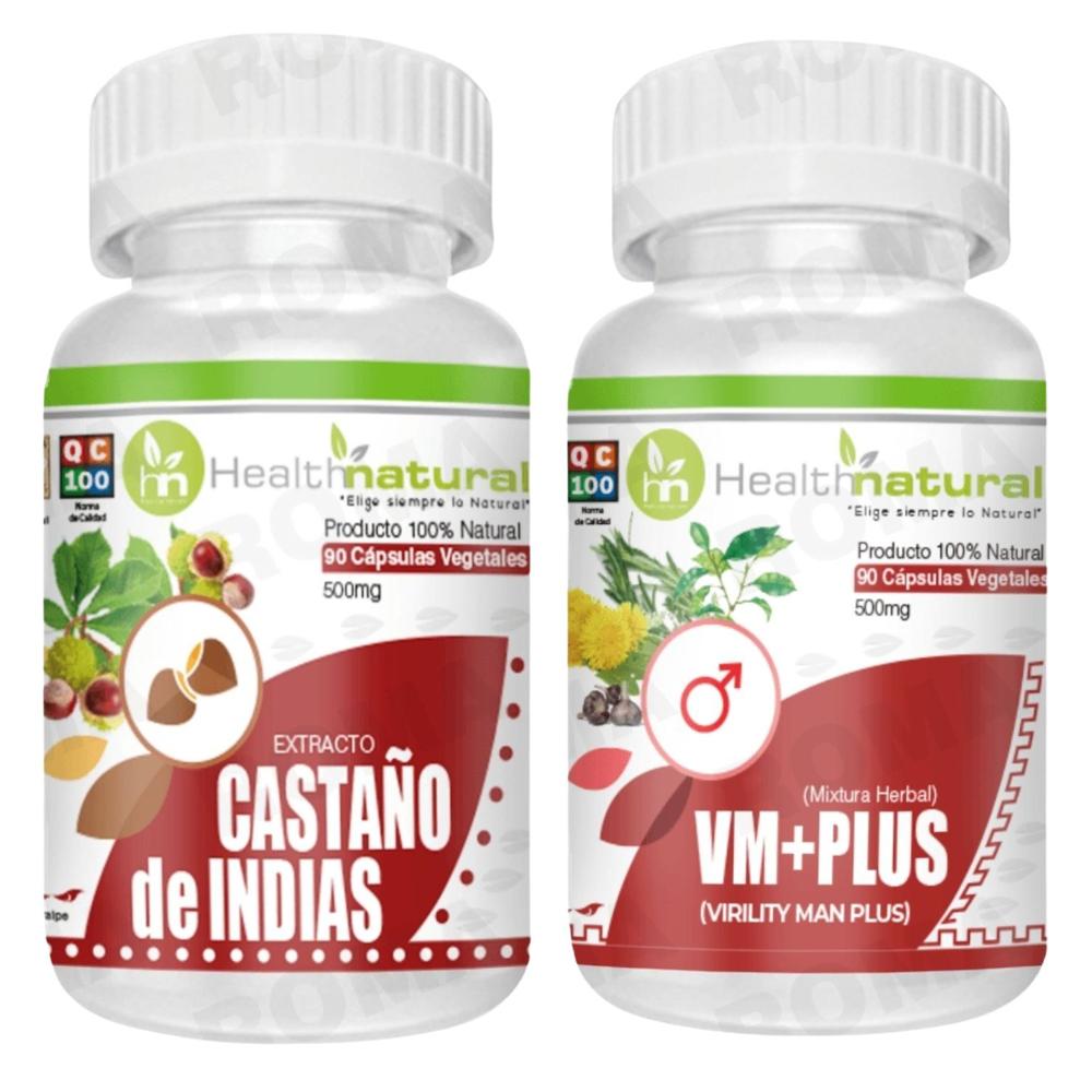 CASTAÑO DE INDIAS HEALTHNATURAL 500MG + VM+(VIRILITY MAN PLUS) 500MG