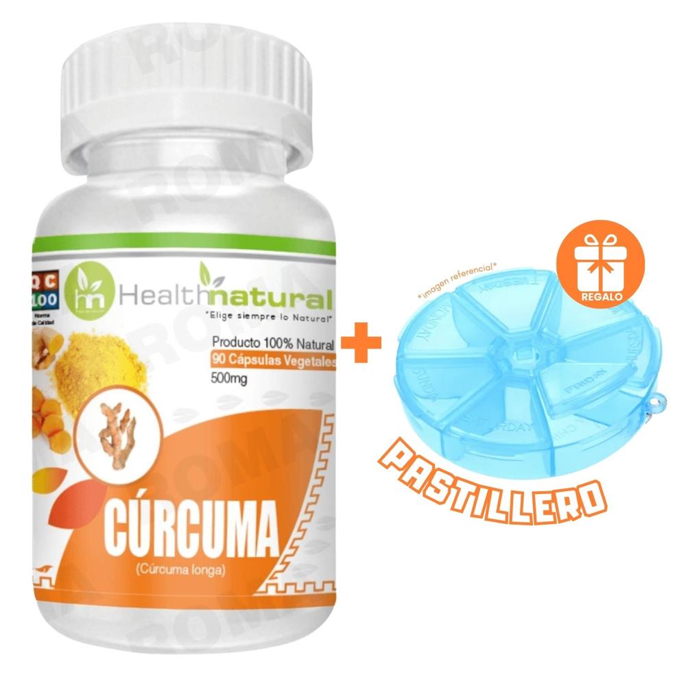 CÚRCUMA HEALTHNATURAL 500MG + REGALO PASTILLERO
