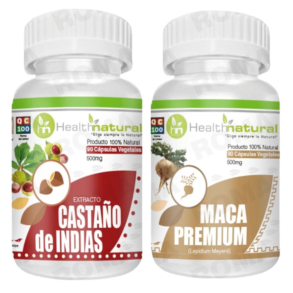 CASTAÑO DE INDIAS HEALTHNATURAL  + MACA PREMIUM HEALTHNATURAL 500MG