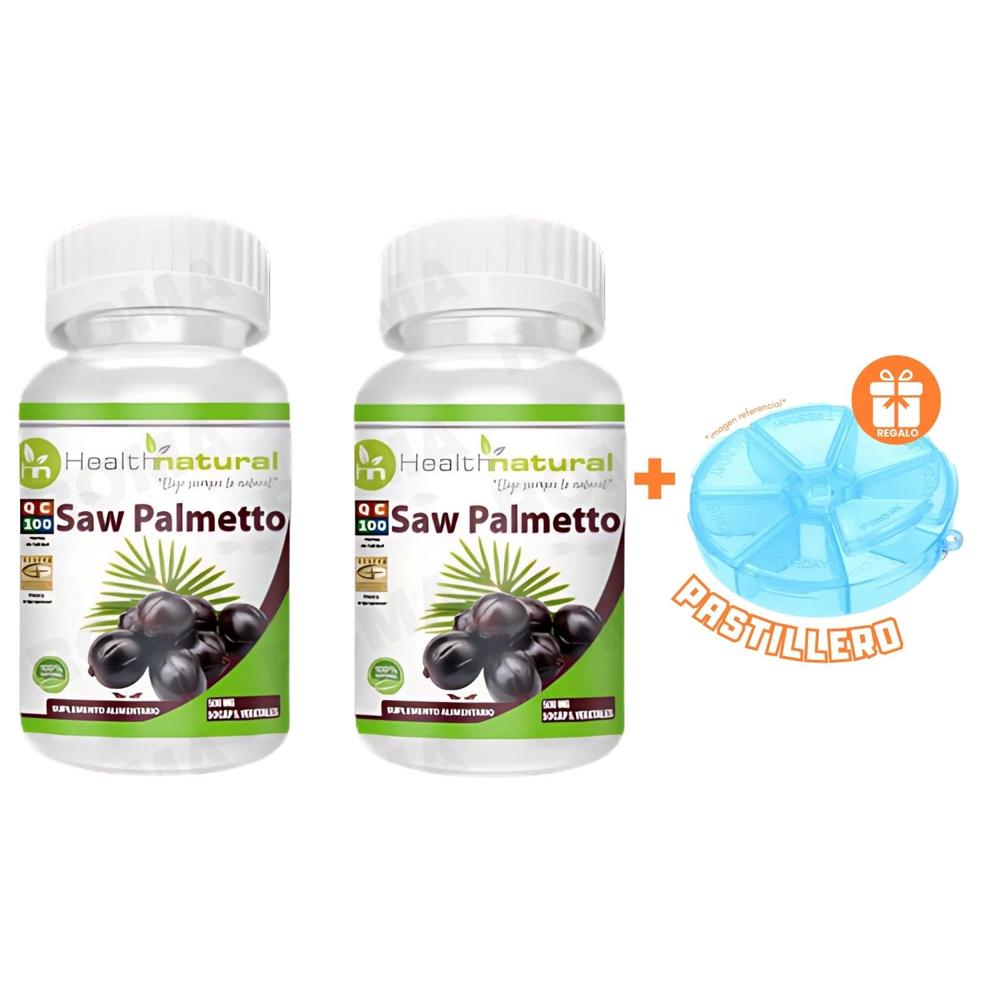 PACK 2 SAW PALMETTO HEALTHNATURAL 1000MG + REGALO PASTILLERO