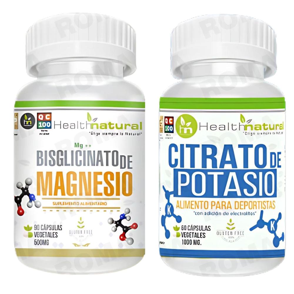 BISGLICINATO MAGNESIO HEALTHNATURAL + CITRATO POTASIO HEALTHNATURAL