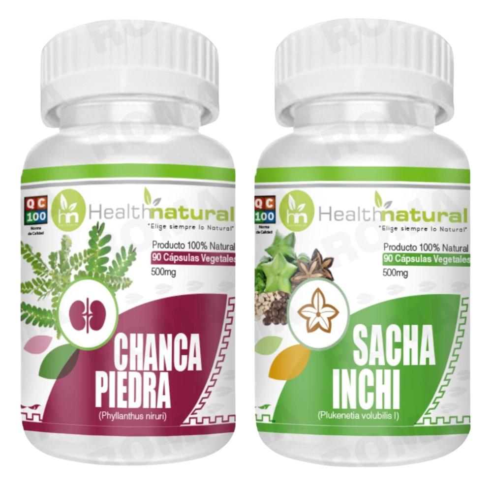 CHANCA PIEDRA HEALTHNATURAL 500MG + SACHA INCHI HEALTHNATURAL 500MG